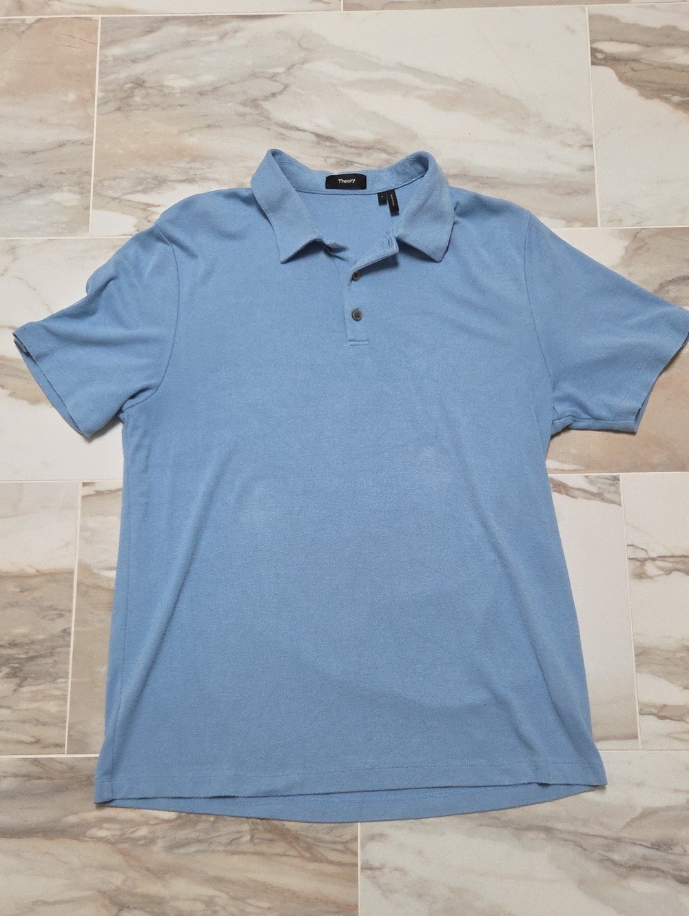 Theory Men's Sky Blue Polo Shirt